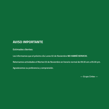 Aviso Importante